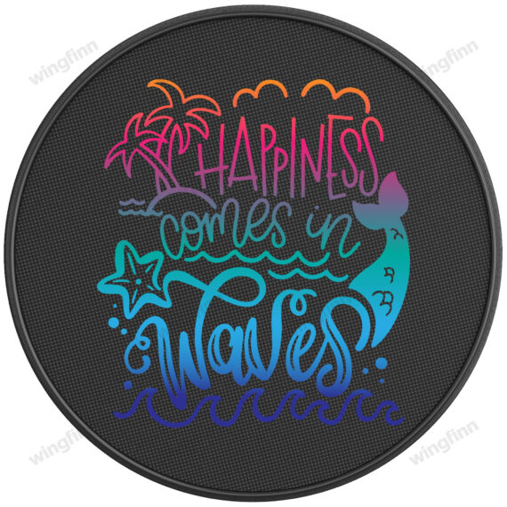 Happiness Comes In Waves Rv Camper Tire Cover Spare Tire Cover - Jeep Tire Covers