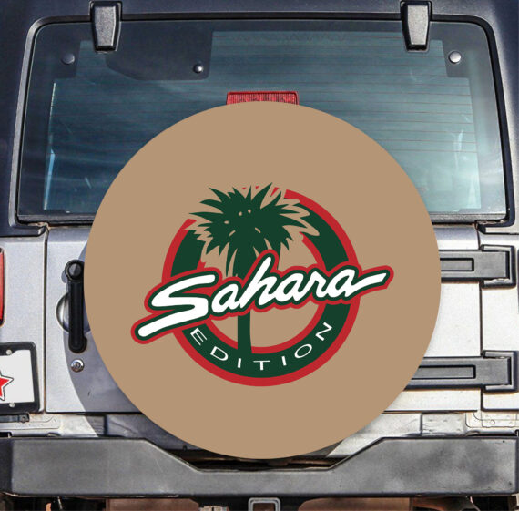 Retro Sahara Edition Tire Cover Tan Theme Spare Tire Cover - Jeep Tire Covers