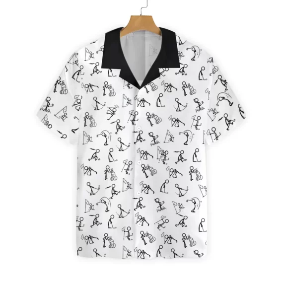 Stickfigures Playing Golf Hawaiian Shirt