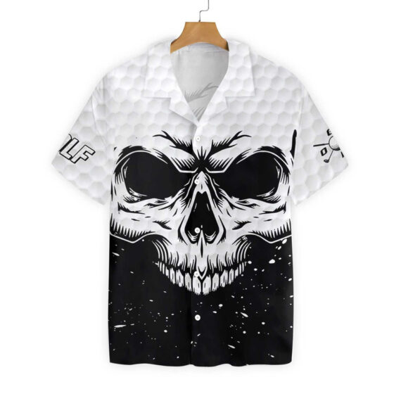 White Skull Golf Hawaiian Shirt