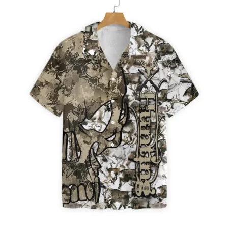 Hunting Skull Camo Texture Hawaiian Shirt