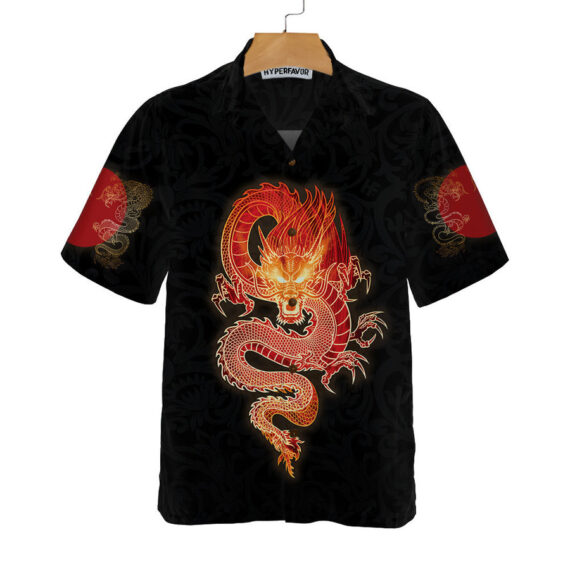 Chinese Dragon Hawaiian Shirt, Red Dragon Shirt For Men And Women