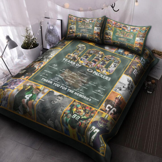 100th Green Bay Packers Quilt Bed Set