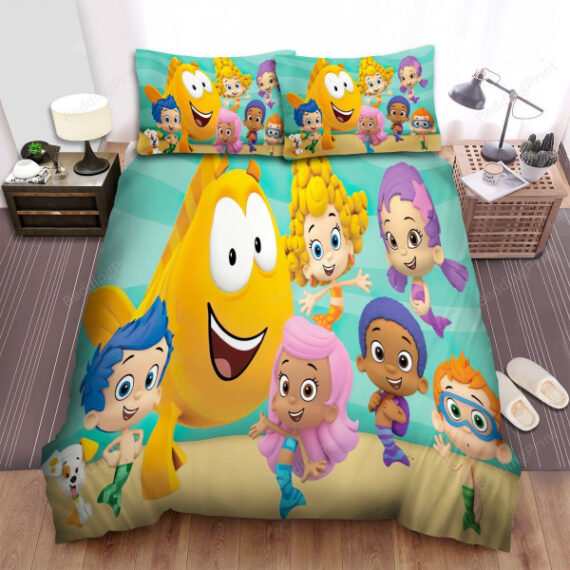 Bubble Guppies Happy Moment Bed Sheet Spread Duvet Cover Bedding Sets