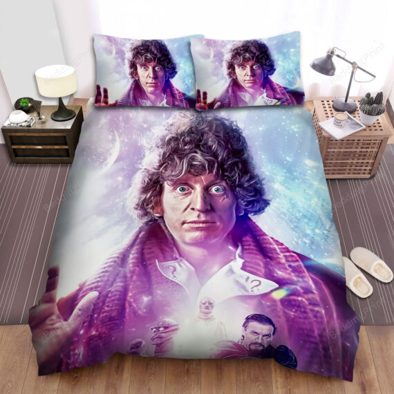 Doctor Who Tom Baker Poster Bed Sheets Duvet Cover Bedding Sets