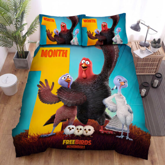 Free Birds (2013) 1 Month To Go Poster Bed Sheets Duvet Cover Bedding Sets