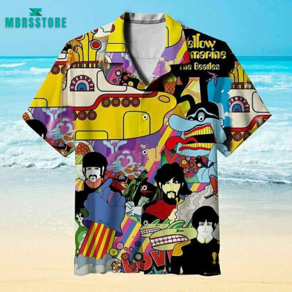 The Beatles Yellow Submarine Unisex Hawaiian Shirt 3D, Gift For Him, The Beatles Gifts , Summer Shirts, Shirt For Men, Hawaiian Shirt