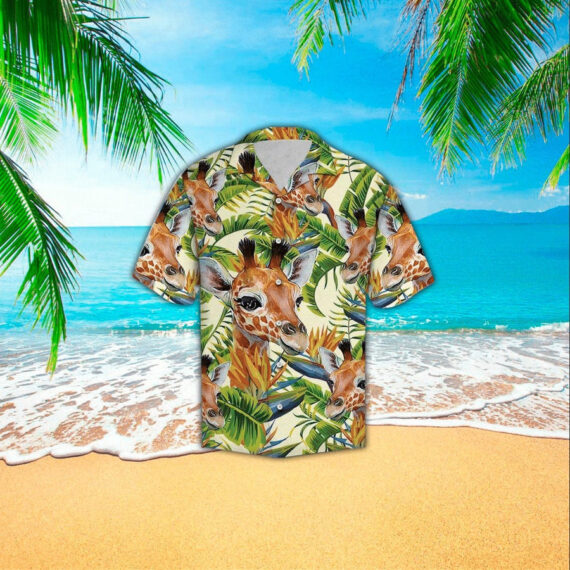 Giraffe Banana Palm Tree Tropical Hawaiian Shirt For Men Women – Aloha ...