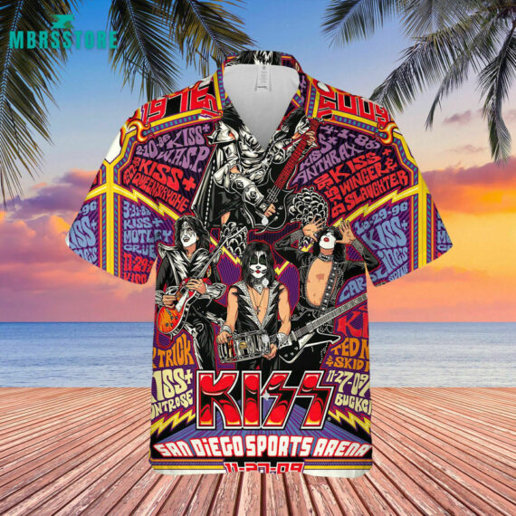 3D 1973 kiss metal Unisex Hawaiian Shirt Summer Shirt, Kiss Hawaiian Shirt, Kiss Band Button Up Shirt, Short-Sleeve Hawaiian Shirt For Men