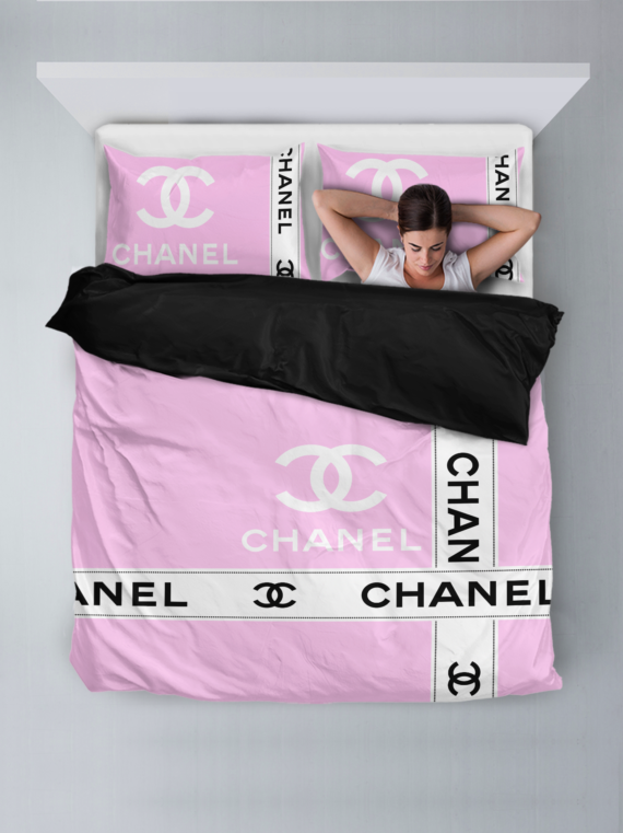 Chanel Pink Luxury Brand High-End Ations Bedding Sets Blankets Bed Linen Sheets Covers Bedroom Idea Duvet