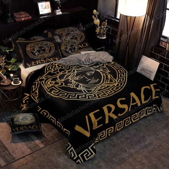 Black And Gold Versace Luxury Brand Model 1 Bedding Set Home Decoration Bedding Sets