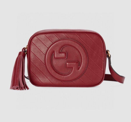 Gucci Gucci Blondie Small Shoulder Bag - Red Leather 21X15.5X5Cm