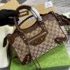 Gucci Gucci X Balenciaga Gg Supreme Neo Classic City Bag Brown Canvas 30X12X20Cm