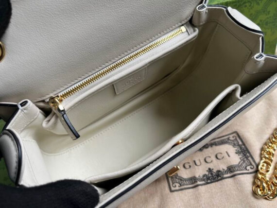 Gucci Gucci Blondie Top-Handle Bag White Leather 23X15X11Cm