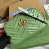 Gucci Gg Marmont Matelass Shoulder Bag Sage Green Matelass Chevron Leather 24X13X7Cm