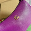 Gucci Gucci Aphrodite Shoulder Bag With Double G Purple Soft Leather 21X12X4Cm