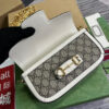 Gucci Gucci Horsebit 1955 Mini Gg Supreme Canvas 24X13X5Cm White