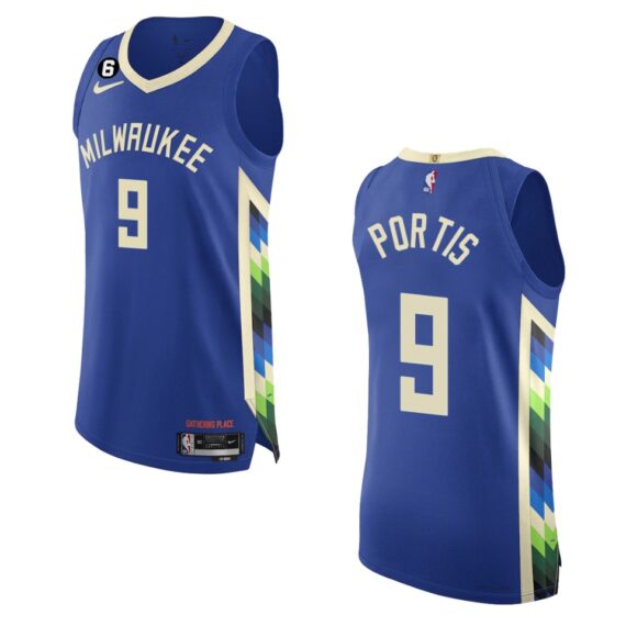 2022-23 City Edition Milwaukee Bucks Bobby Portis Royal Jersey ...