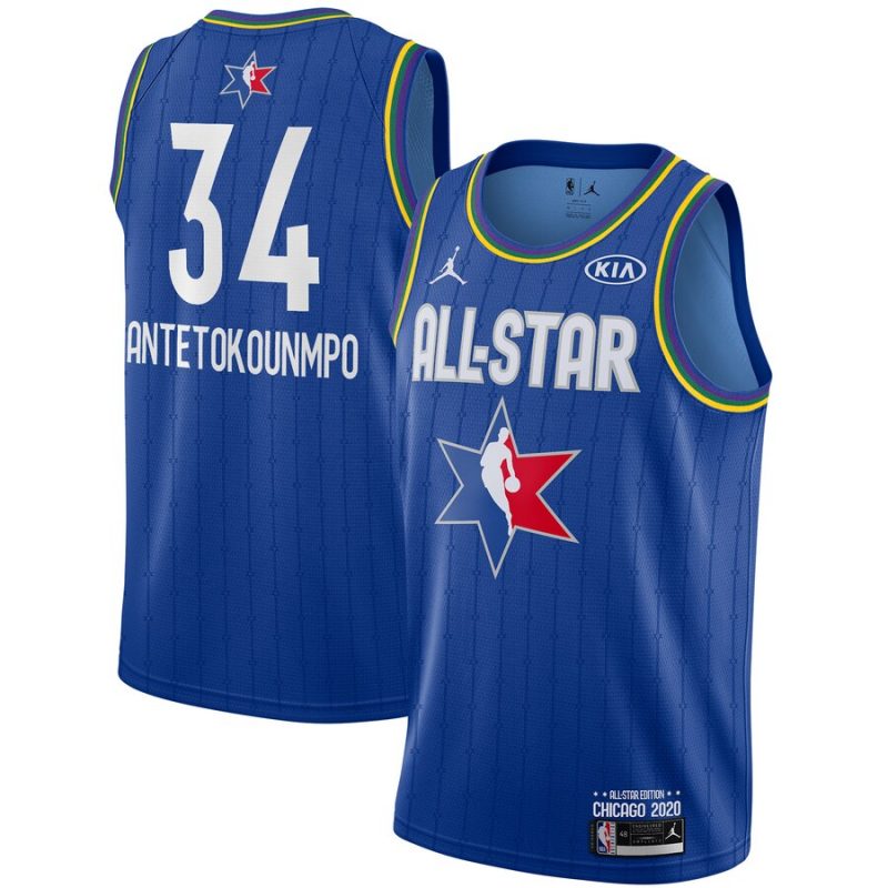 Giannis Antetokounmpo Jordan Brand 2020 NBA All-Star Game Swingman Finished Jersey - Blue