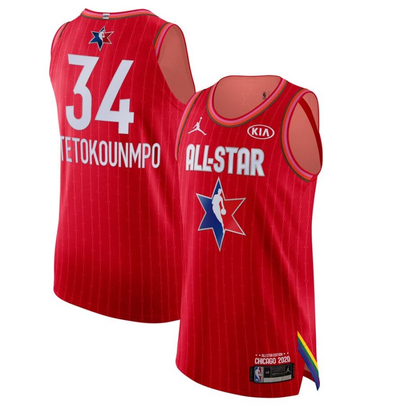 Giannis Antetokounmpo Jordan Brand 2020 NBA All-Star Game Swingman Finished Jersey - Red