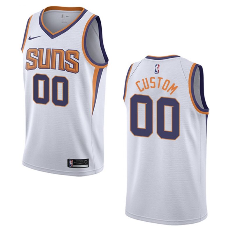 Men’s Phoenix Suns #00 Custom Association Swingman Jersey – White ...