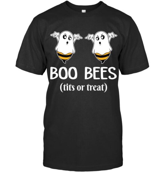 Spooky Ghost Boo Bees Tits Or Treat T-shirt